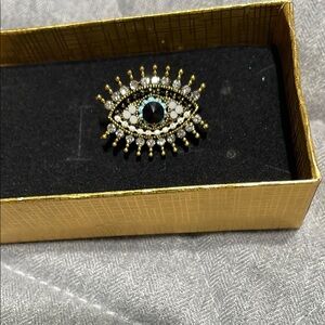 Gold and Black Eye Pendant